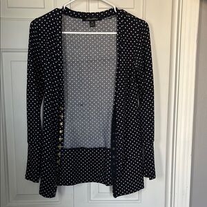 Black Polka Dot Button Cardigan